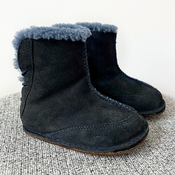 UGG Baby boots size 4-5 - Medium - blue wool - Picture 2 of 9